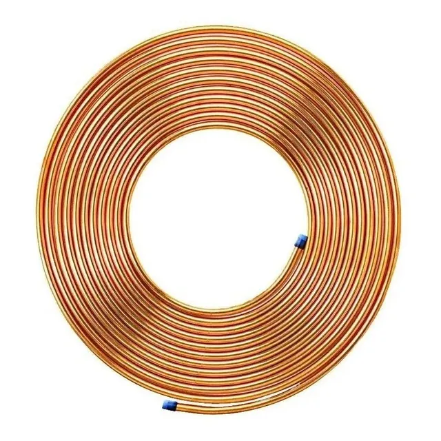 Tubo Cobre 7m 1/4 + 7m 3/8 1 Fita Pvc 4 Esponjosos 1/4 E 3/8