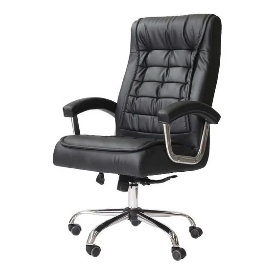 Cadeira Ergonômica de Escritório Presidente Executiva Big Com 42 Molas Ensacadas, Pillow Top no Assento e Encosto, Sistema Relax Com Trava, Suporta até 150kg Preta