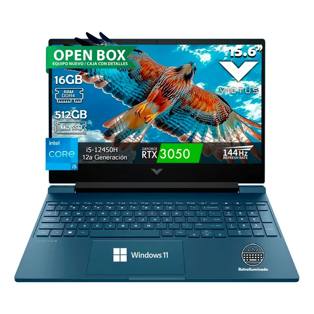 Laptop Hp Victus Gamer Core I5-12450h 512gb 16gb Ram Rtx3050