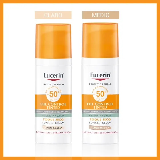Eucerin Oil Control Gel-crema Anti-brillo 50ml Spf50 Color