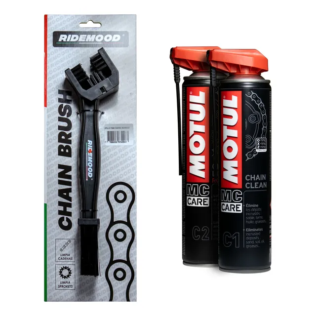 Kit Para Cadena Motul C1 + Motul C2 + Cepillo Para Cadenas