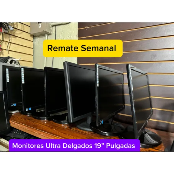 Remate Monitores Ultra Delgados 19 Pulgadas Full Hd/ Puerto