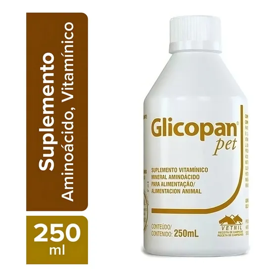 Glicopan Pet 250ml Suplemento Vitaminico - Vetnil