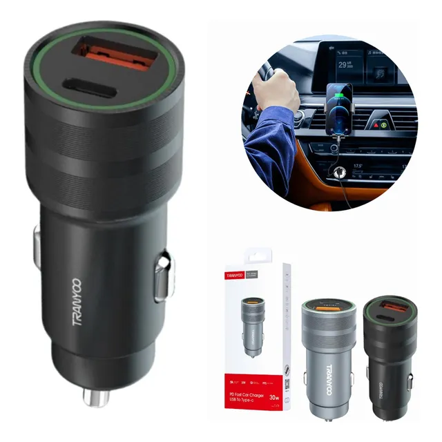 Carregador Carro Usb+pd Encaixe Acendedor P/carro Caminhão