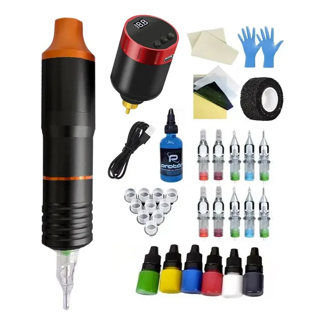Kit Pen Maquina Tatuaje Tattoo Profesional
