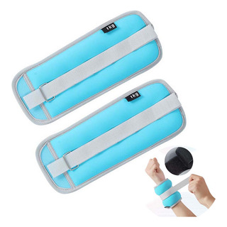 Pesas Fitness Par De Polainas Para Tobillos 1kg Cada Una Color Azul Claro Pesas Fitness Par De Polainas Para Tobillos 1kg Cada Una Color Azul Claro