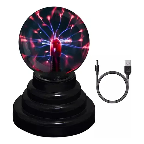 Lampara De Plasma Sensible Al Tacto Usb Bola De Luz Decorati