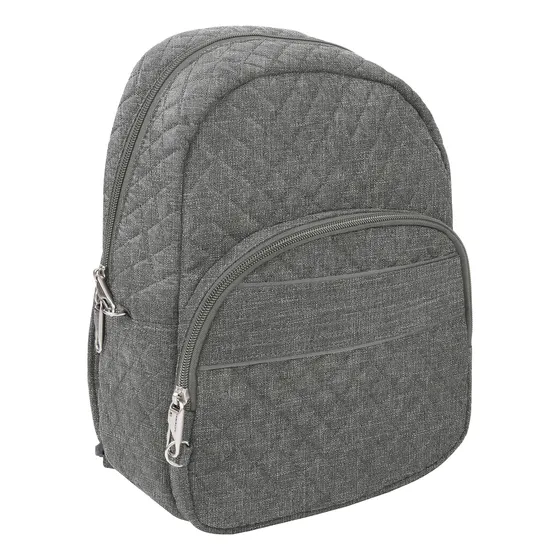 Mochila Travelon Boho-antirrobo, Gris Jaspeado, 10 X 13 X 4