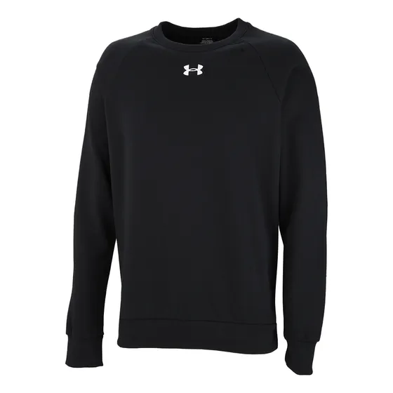 Buzo Sin Capucha Under Armour Rival Fleece Crew Negro Hombre