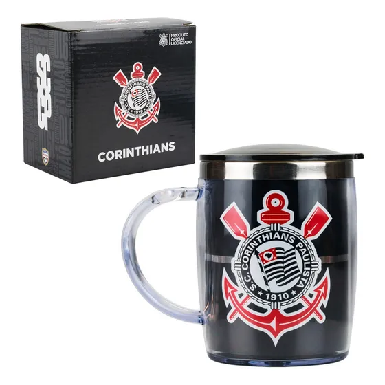Caneca Personaliza Do Corinthians Térmica Cerveja Oficial