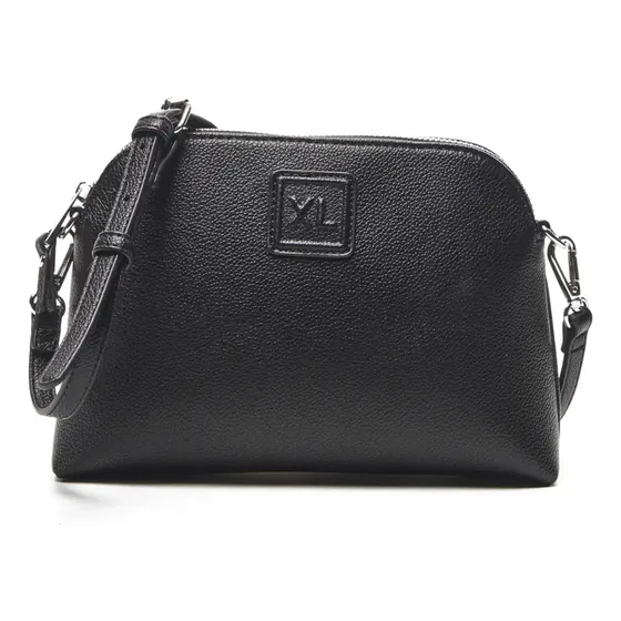 Cartera Bandolera Xl Extra Large Hanna Negro Negro Níquel