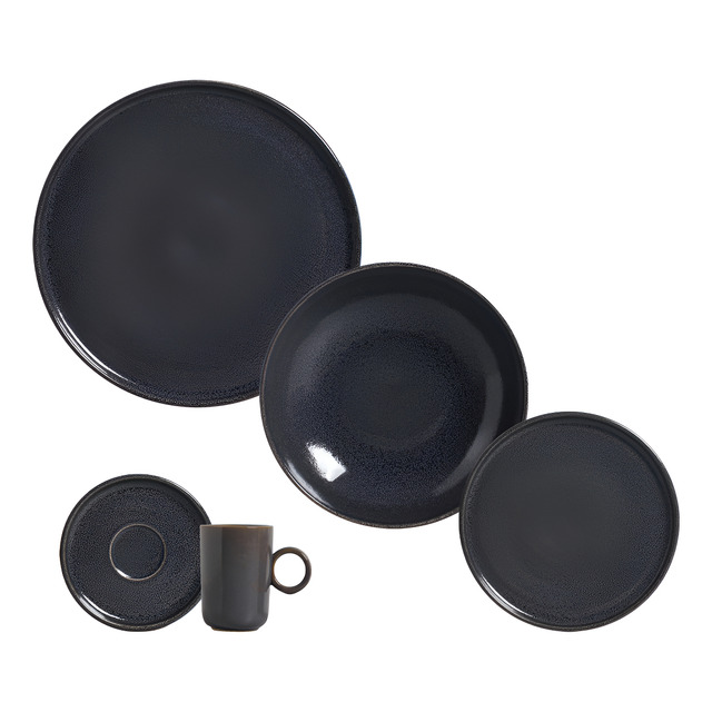 Aparelho De Jantar 20 Peças Basic Dove - Day By Day Cinza Azul Escuro Basic Stoneware Dove Aparelho De Jantar 20 Peças Basic Dove - Day By Day Cinza Azul Escuro Basic Stoneware Dove