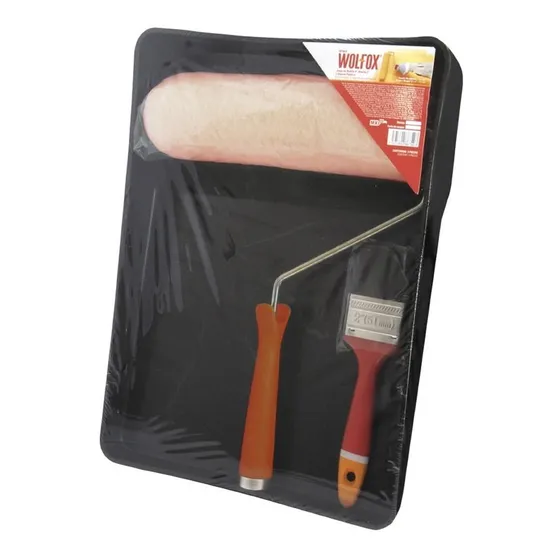 Rodillo 9  Brocha 2  Y Bandeja Wolfox Wf0623