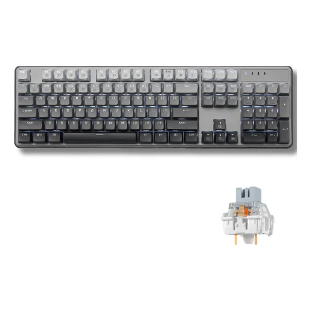Teclado Mecánico Gasket Gris Gradual Pbt Teclas Zt104