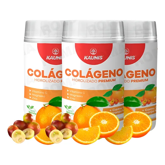 Colágeno Hidrolizado Camu Camu Y Naranja Natural X3 Kauinis