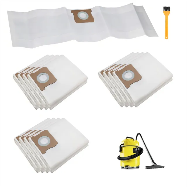 12 Bolsas Papel Para Aspiradora Karcher Wd1 Mv1 Con Cepillar