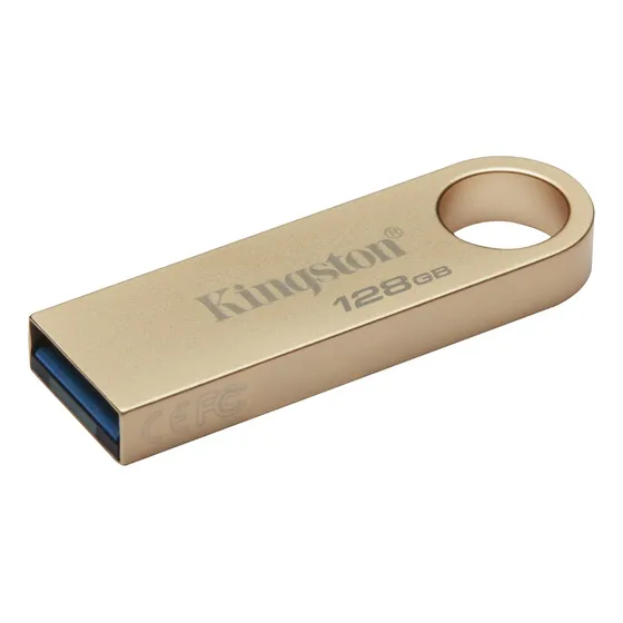 Kingston Usb Datatraveler Se9 G3 128g USB-A 3.2 Gen1 220 MB/s Cor dourada lisa