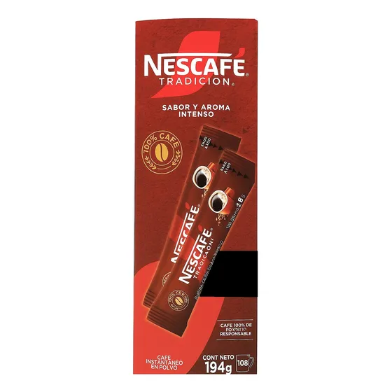 Cafe Nescafe Stick Sachet 1.8 Grs, 108 Unidades