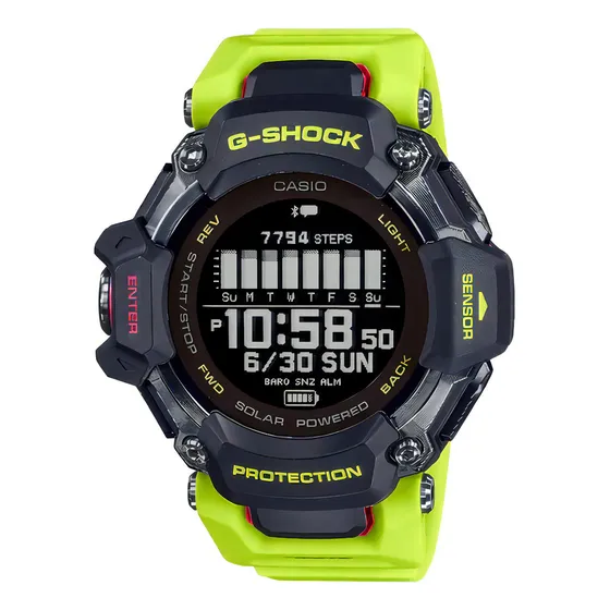 Relógio Casio G-shock GBD-H2000-1a9dr Cor da pulseira Verde Pêra Cor do Bisel Preto Cor de Fundo Preto