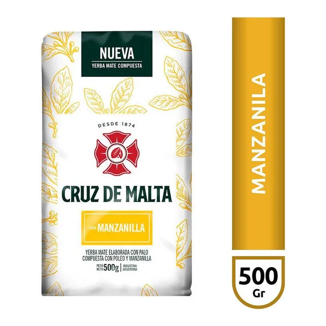 Yerba Mate Cruz De Malta Manzanilla X 500 Gr