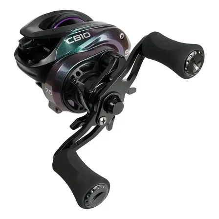 Carretilha Manivela Esquerda Cb10 10 Rolamentos - Voxxi Verde/roxo Esquerdo