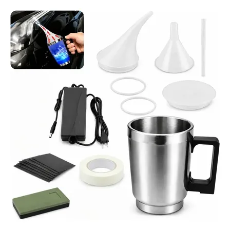 Kit Restaurador Farol Copo Vapor + Taco Suporte Com 6 Lixas