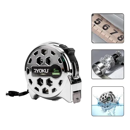 Régua Métrica Anticorrosiva De Aço Inoxidável 5m*25mm Ryoku