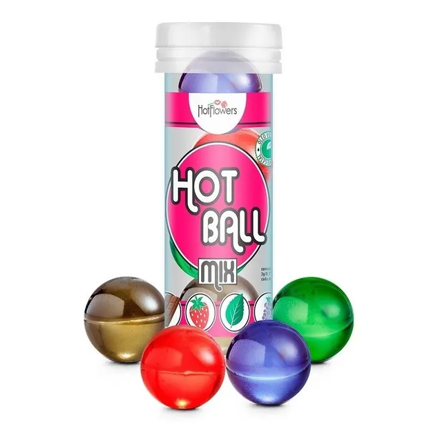 Kit 4 Bolinhas Explosivas 4 Sabores Hot Ball Mix Hotflowers