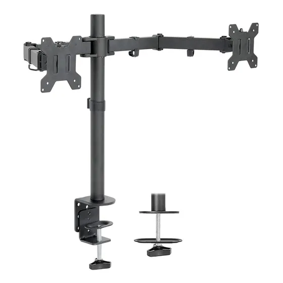 Soporte Brazo Doble Monitor Led 13 A 27 Pulgadas Escritorio 