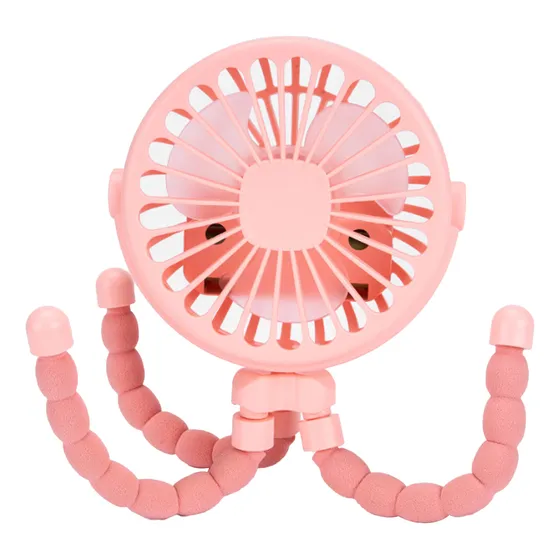 Ventilador De Cochecito Rosa Que Funciona Con Pilas Para Trí