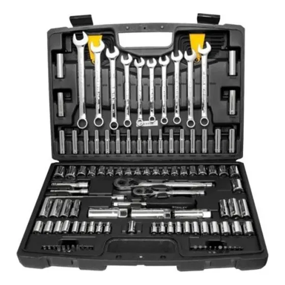 Set De 123 Pzas Mecan Multimando Stanley Original Acero Alta