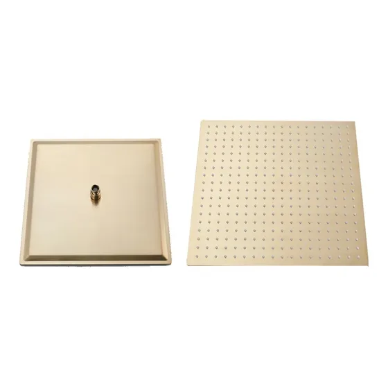 Roseta De Ducha Slim 30cm Oro Cepillado  Redonda O Cuadrada