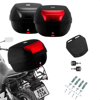 Bauleto 28l Moto Traseiro Pro Tork Preto RemovĂvel Bauleto 28l Moto Traseiro Pro Tork Preto RemovĂvel