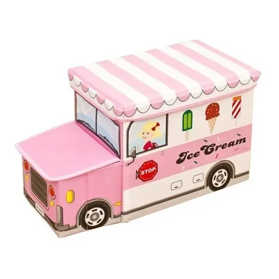 Baul Caja Organizador Para Juguete Tipo Puff Pouf 