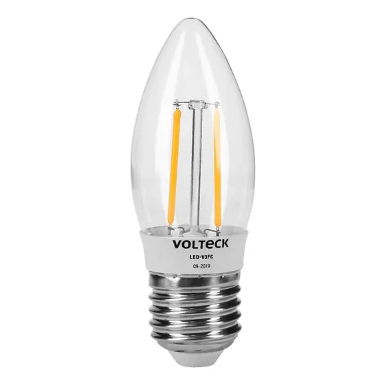 Foco led Volteck LED-V3FC Vela color blanco cálido 127V