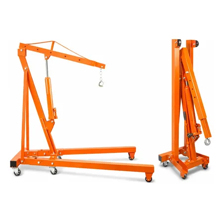 Guincho Hidráulico 1 Ton Girafa Dobrável Prolongador Rodas De Ferro Cor Laranja 1 Tonelada 1000kg King Note