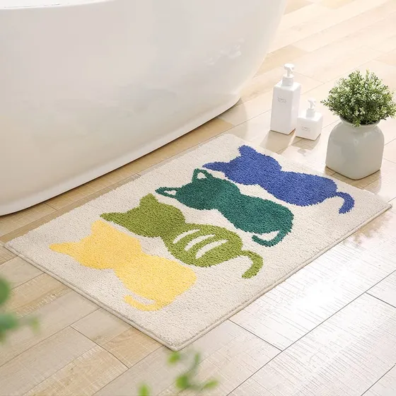 Beaset Alfombra Baño Antideslizante Patron Dibujo Animado 16
