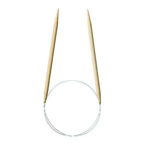 Aguja Circular De Bambú 80 Cm De Largo 5mm De Grosor
