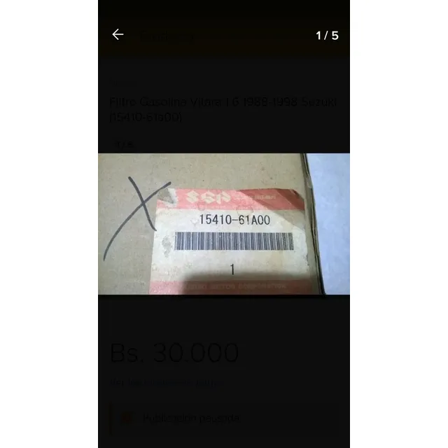 Filtro Gasolina Vitara 1.6,elantra,montero Original Suzuki 