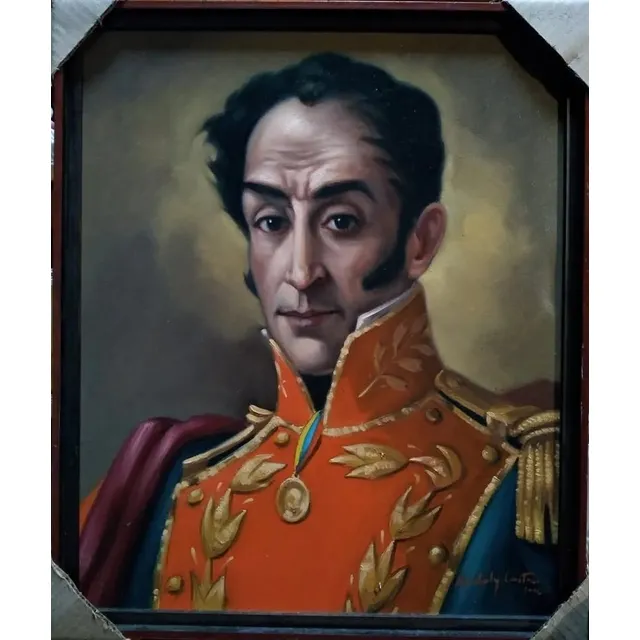 Cuadro Al Oleo Realizado Por Guidaly Castro Simon Bolivar