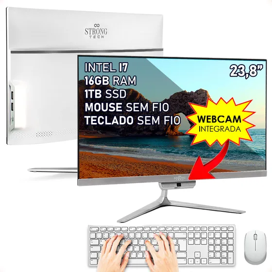 Computador Completo All In One I7 16gb Ssd 1tb 23,8'' Strong