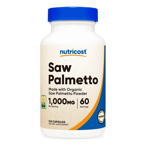 Suplemento Nutricost Saw Palmetto 1000 Mg 120 Cápsulas