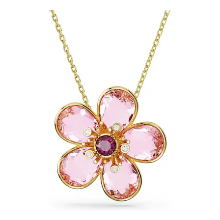 Swaro Colgante Florere, Flor, Rosa, Baño Tono Oro