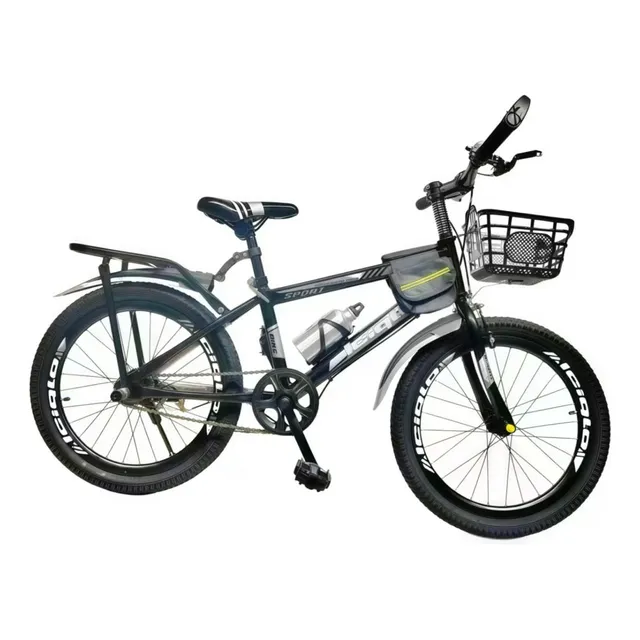 Bicicleta Deportiva De Montaña Infantil R-20 Con Accesorios Negro/plata 20 "