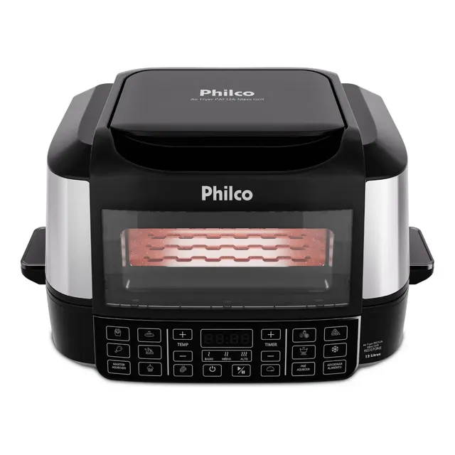Fritadeira Air Fryer Philco Paf12a Preto Com Acabamento Em Inox