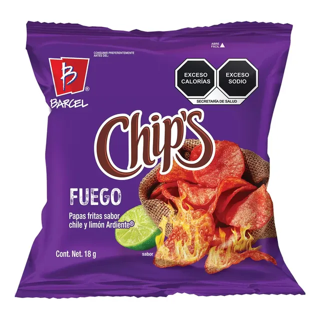 Chips Fuego 18gr - Barcel - Producto Mexicano