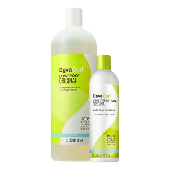 Kit Deva Curl Original Sh Low-poo 1 Litro + Cond. 355ml