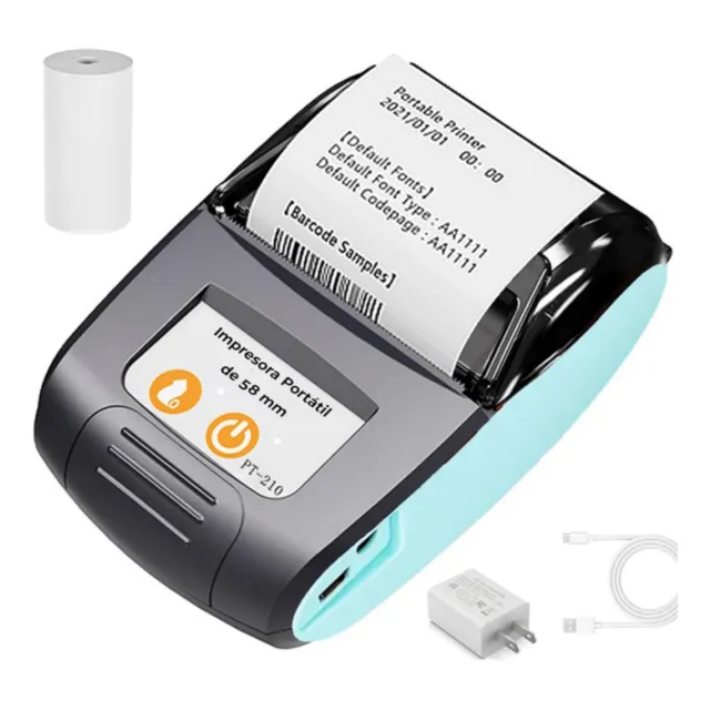 Impresora Ticket Bluetooth Impresora Recibos Térmica 58mm