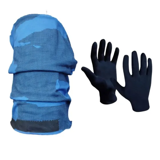 Cuello Salomon Necktube Dress Blue + Guantes Termicos- 40137