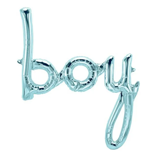 Globo Letrero Cursivo Boy Para Baby Shower 